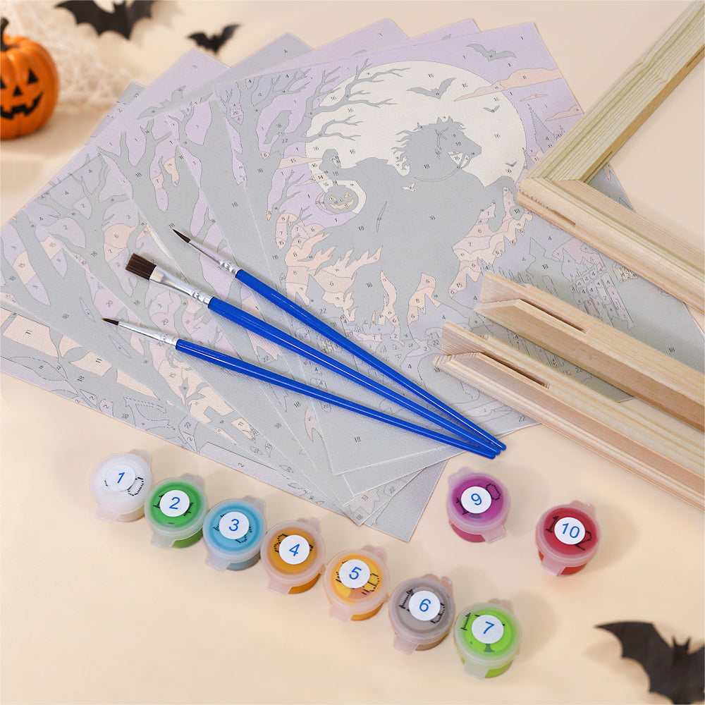 Full Moon Witch Silhouettes mini paint by numbers – image 11