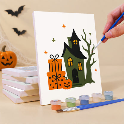 Witch Hat Teapot and Candy Sleigh mini paint by numbers – image 3
