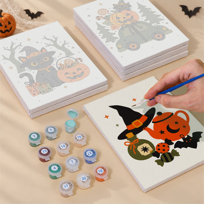 Witch Hat Teapot and Candy Sleigh mini paint by numbers – image 4