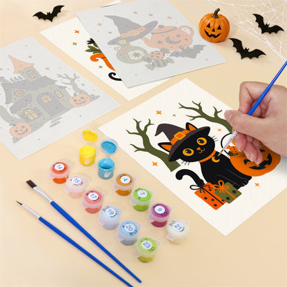 Witch Hat Teapot and Candy Sleigh mini paint by numbers – image 12