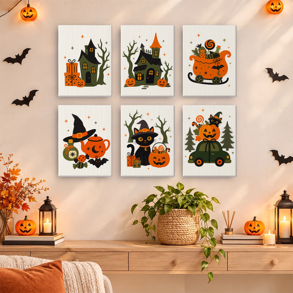 Witch Hat Teapot and Candy Sleigh mini paint by numbers – image 14
