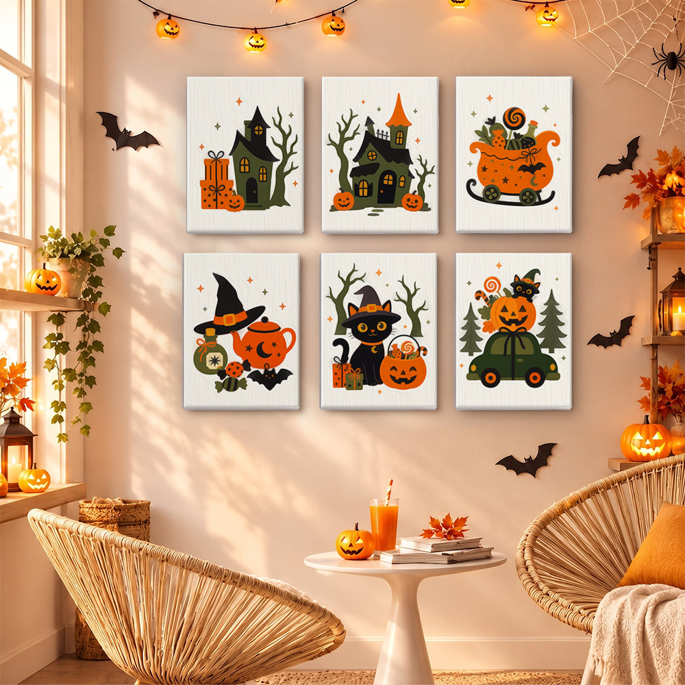 Witch Hat Teapot and Candy Sleigh mini paint by numbers – image 16