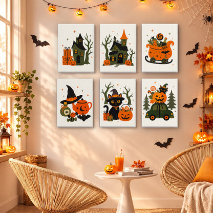 Witch Hat Teapot and Candy Sleigh mini paint by numbers – image 16