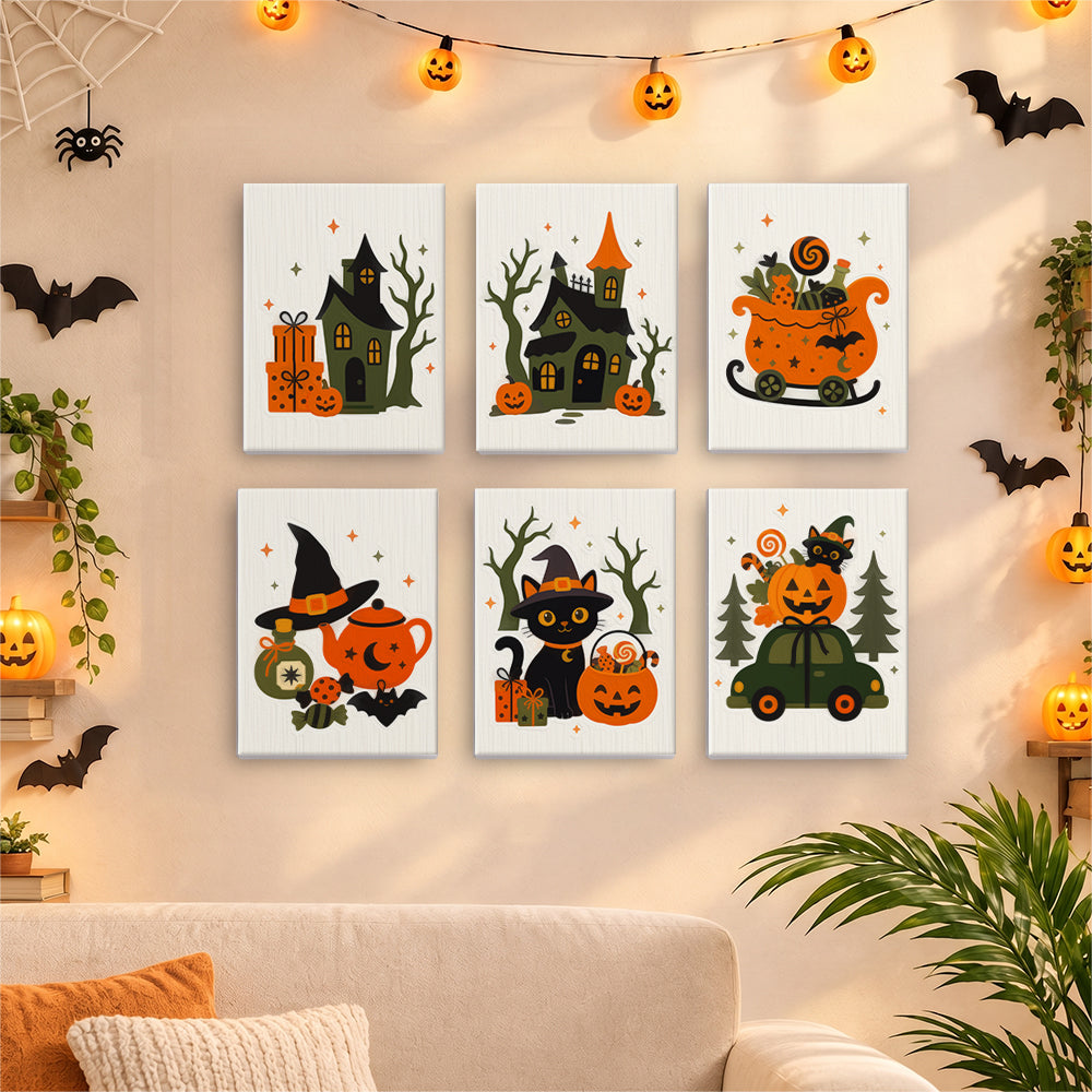 Witch Hat Teapot and Candy Sleigh mini paint by numbers – image 17
