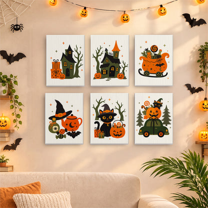 Witch Hat Teapot and Candy Sleigh mini paint by numbers – image 17
