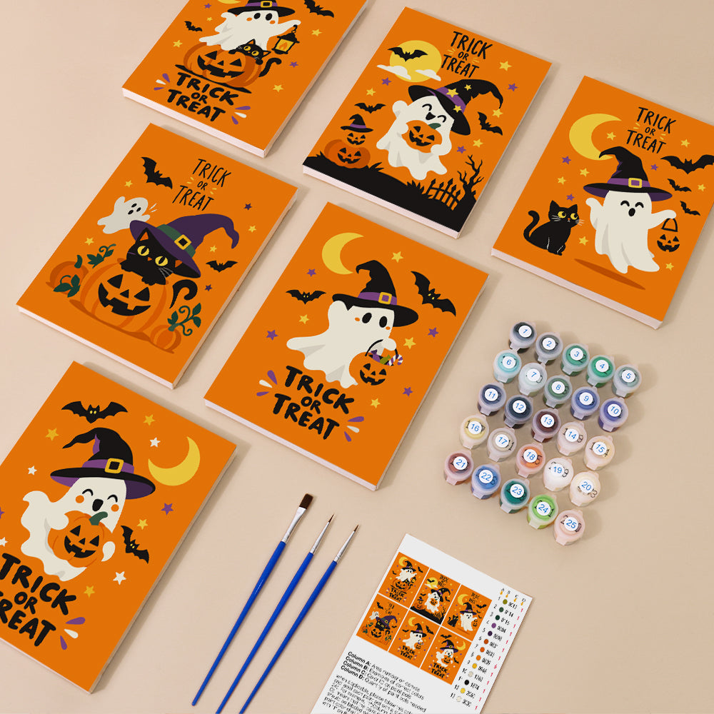 Orange Trick or Treat mini paint by numbers – image 1