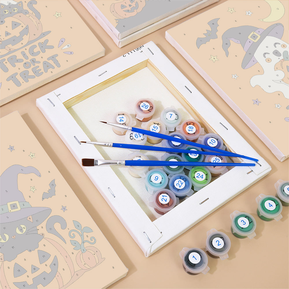 Orange Trick or Treat mini paint by numbers – image 2