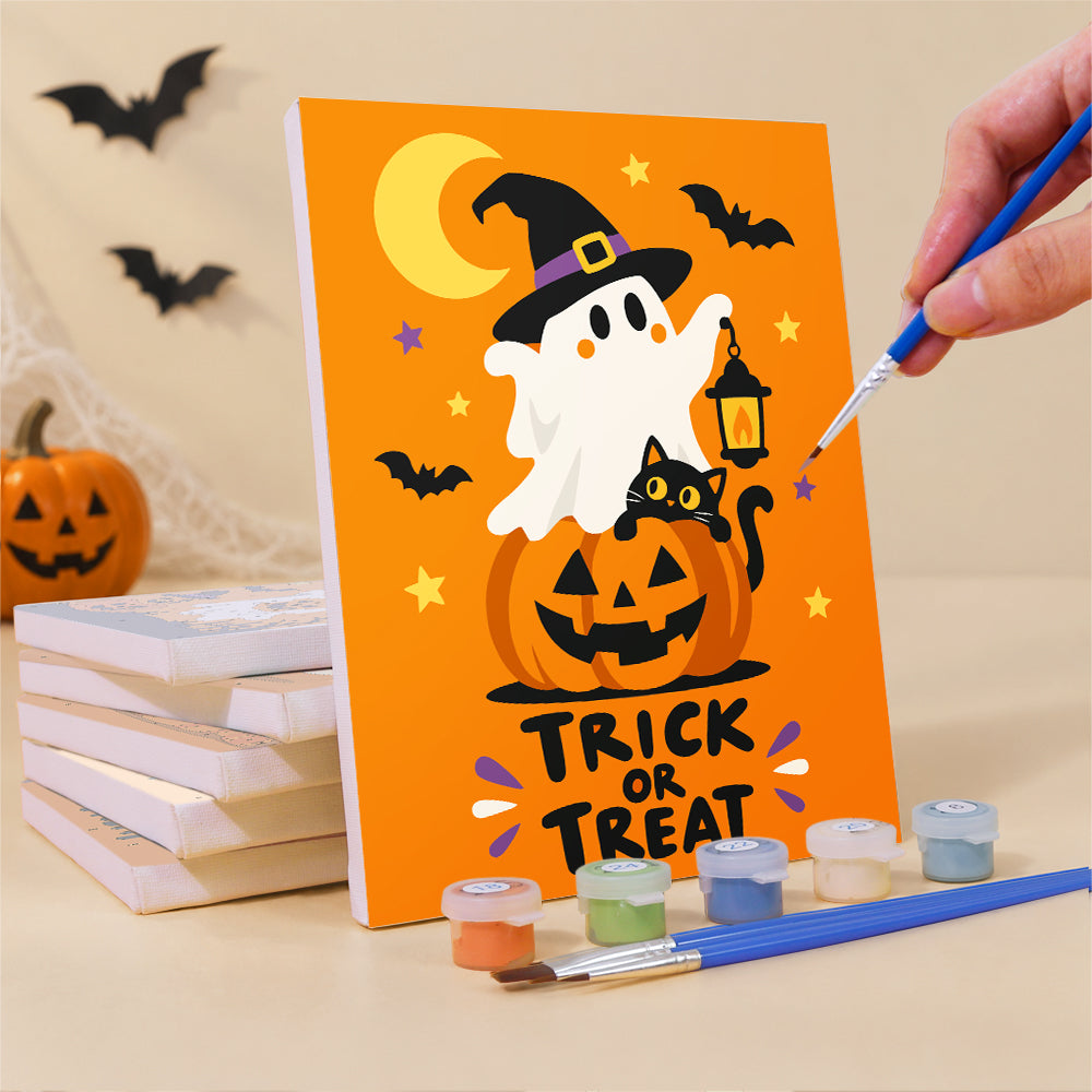 Orange Trick or Treat mini paint by numbers – image 3
