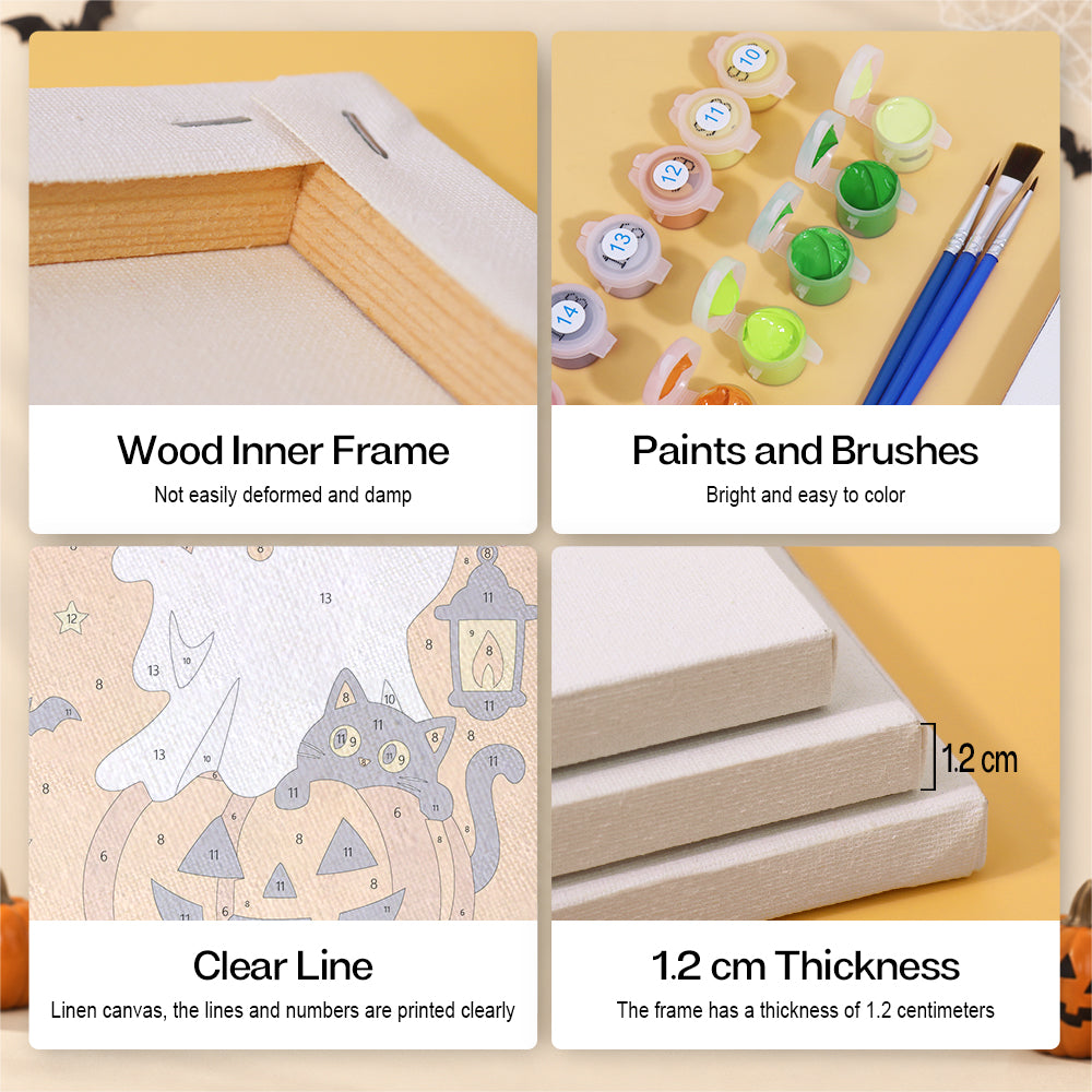 Orange Trick or Treat mini paint by numbers – image 9