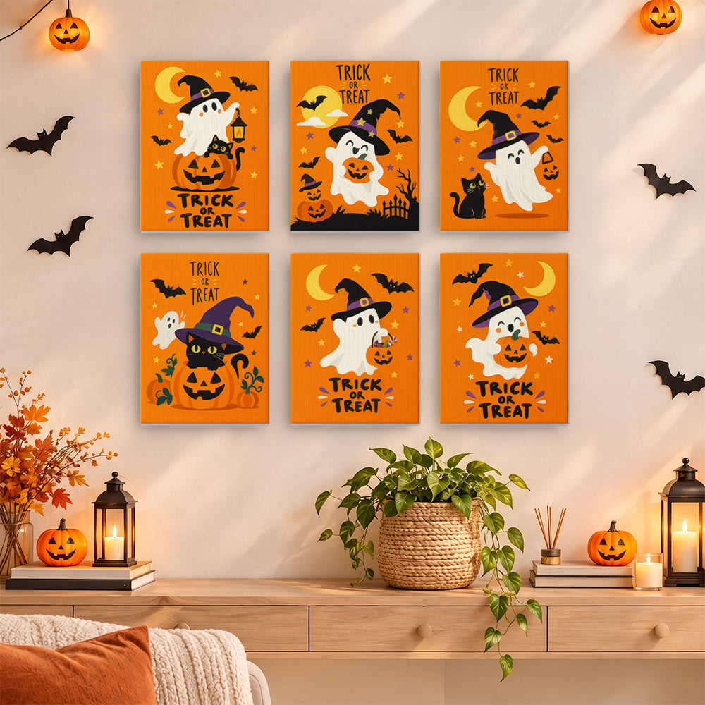 Orange Trick or Treat mini paint by numbers – image 14