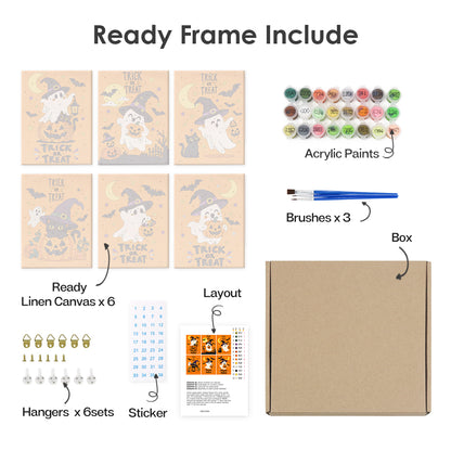 Orange Trick or Treat mini paint by numbers – image 20