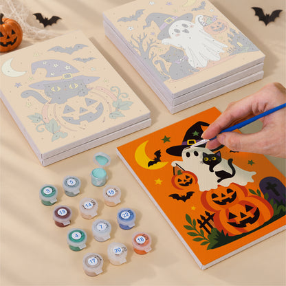 Witch Hat Ghosts and Cats mini paint by numbers – image 4