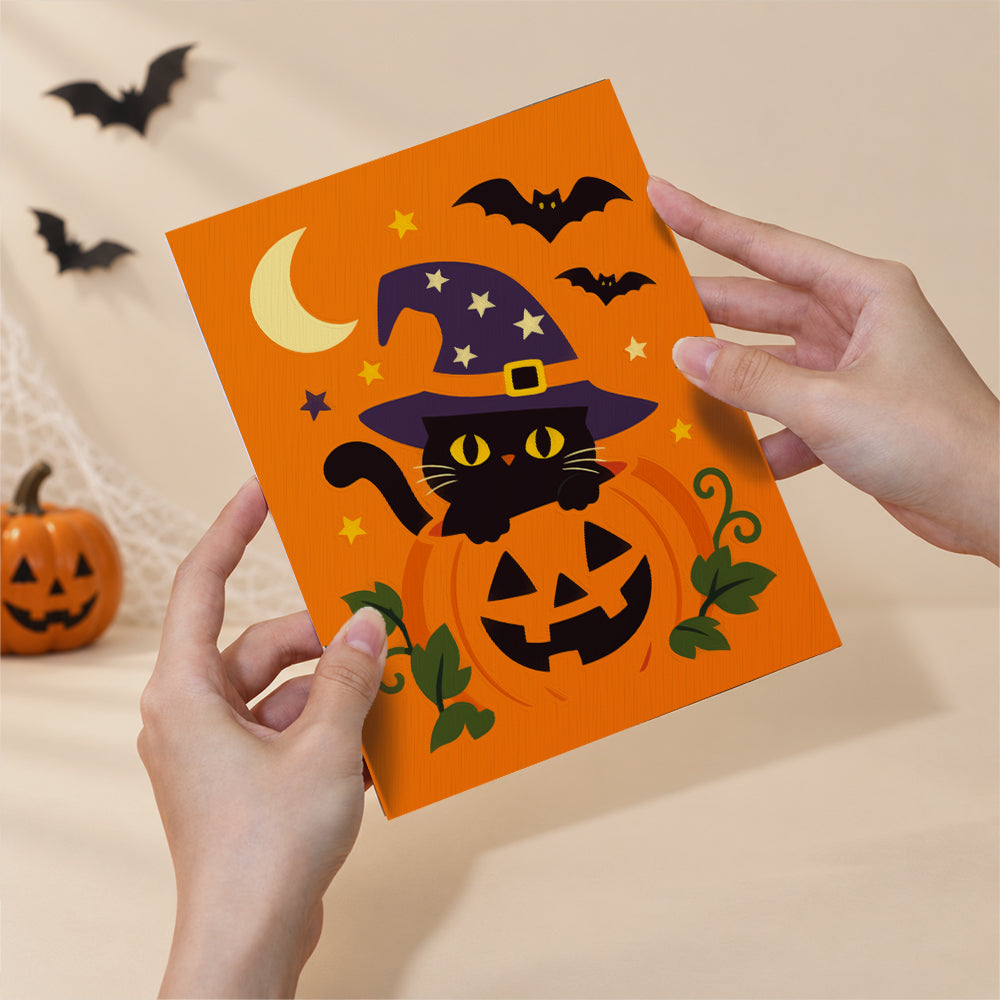 Witch Hat Ghosts and Cats mini paint by numbers – image 6