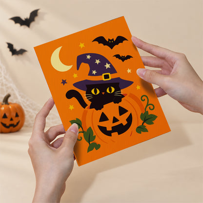 Witch Hat Ghosts and Cats mini paint by numbers – image 6