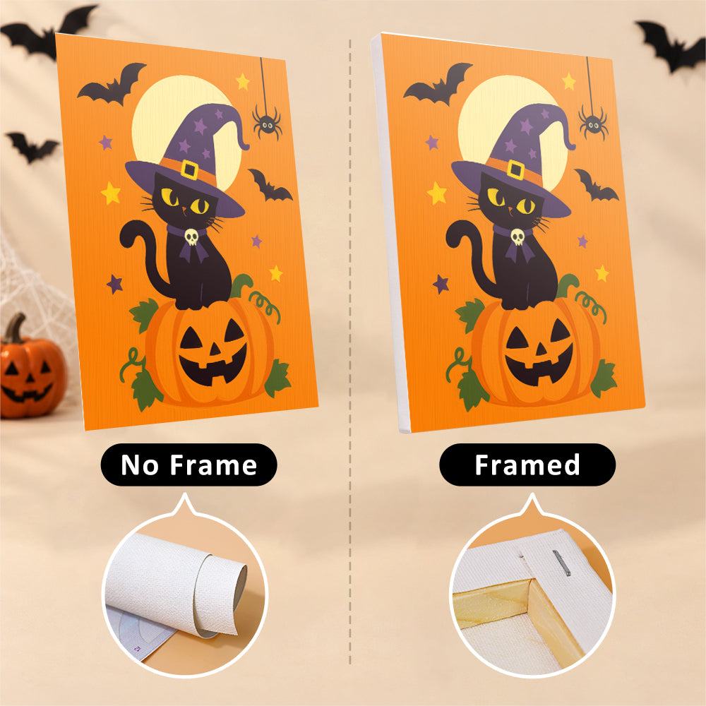 Witch Hat Ghosts and Cats mini paint by numbers – image 13
