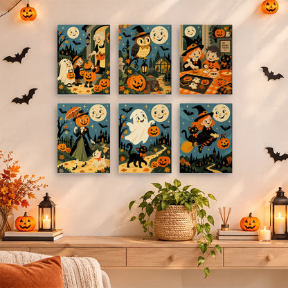 Smiling Moon Trick-or-Treaters mini paint by numbers – image 14