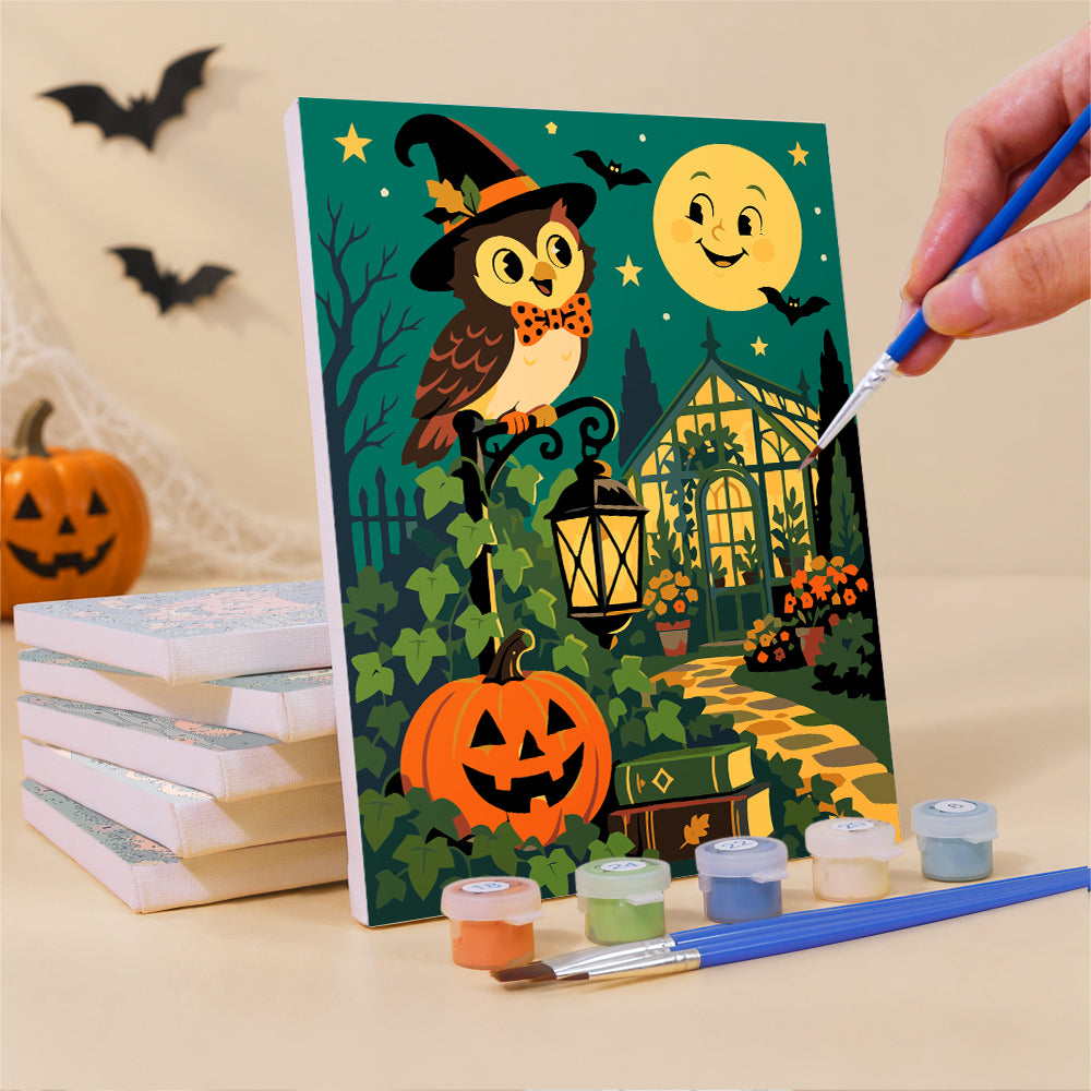 Vampire and Green Monster Night mini paint by numbers – image 3