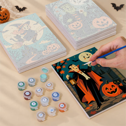 Vampire and Green Monster Night mini paint by numbers – image 4