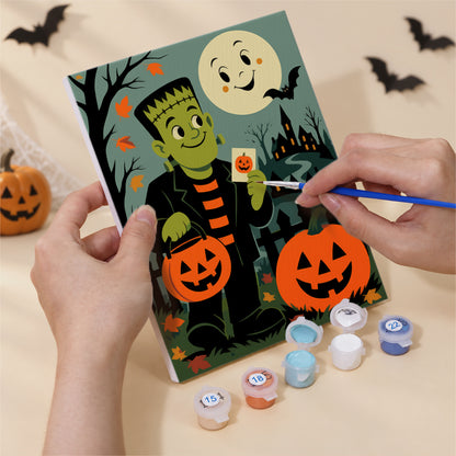 Vampire and Green Monster Night mini paint by numbers – image 5