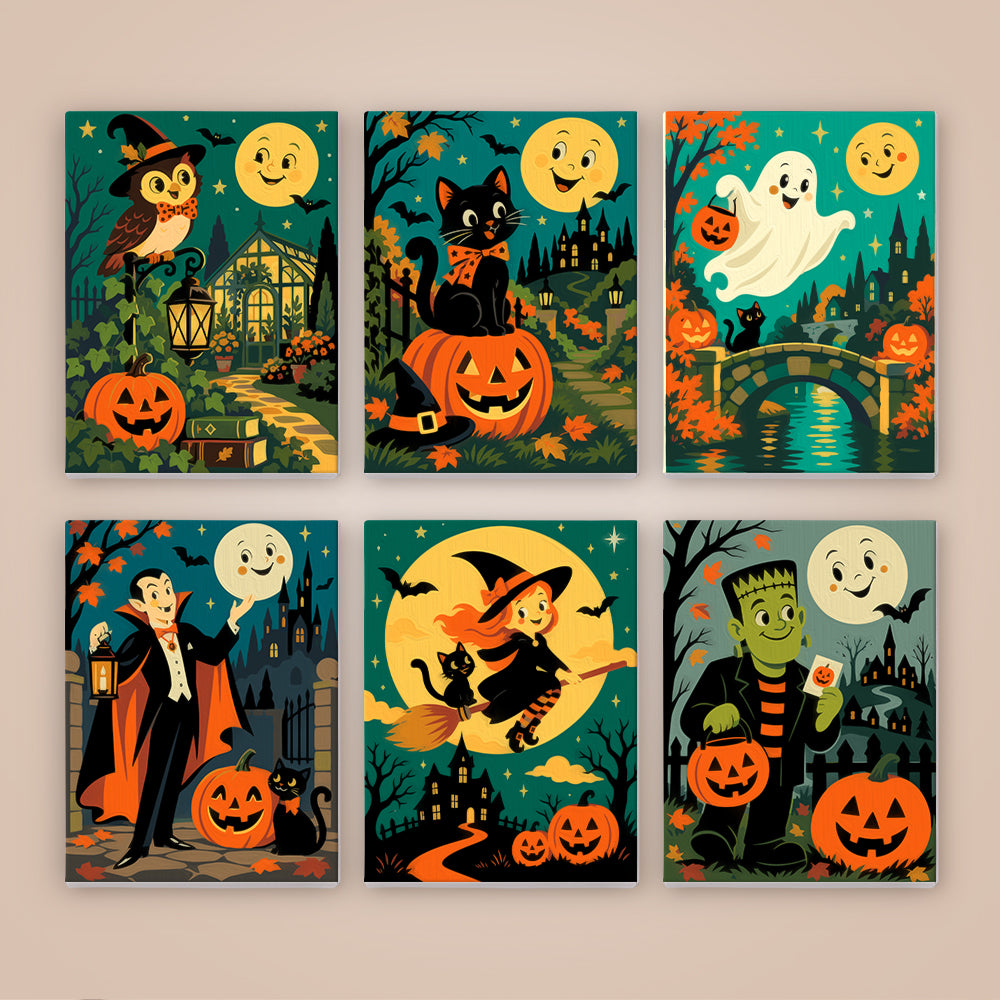 Vampire and Green Monster Night mini paint by numbers – image 8