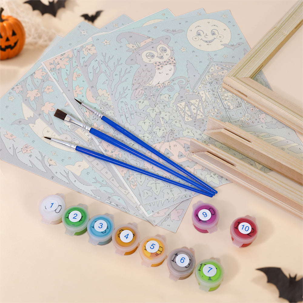 Vampire and Green Monster Night mini paint by numbers – image 11
