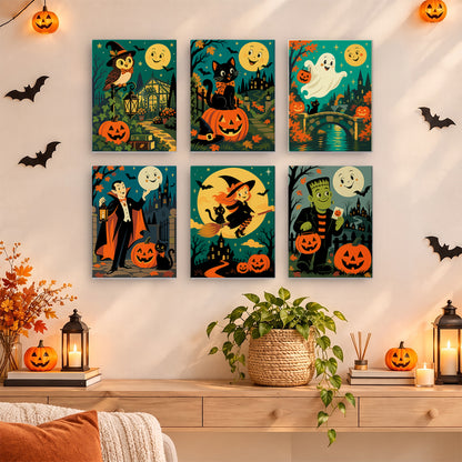 Vampire and Green Monster Night mini paint by numbers – image 14