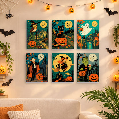 Vampire and Green Monster Night mini paint by numbers – image 17