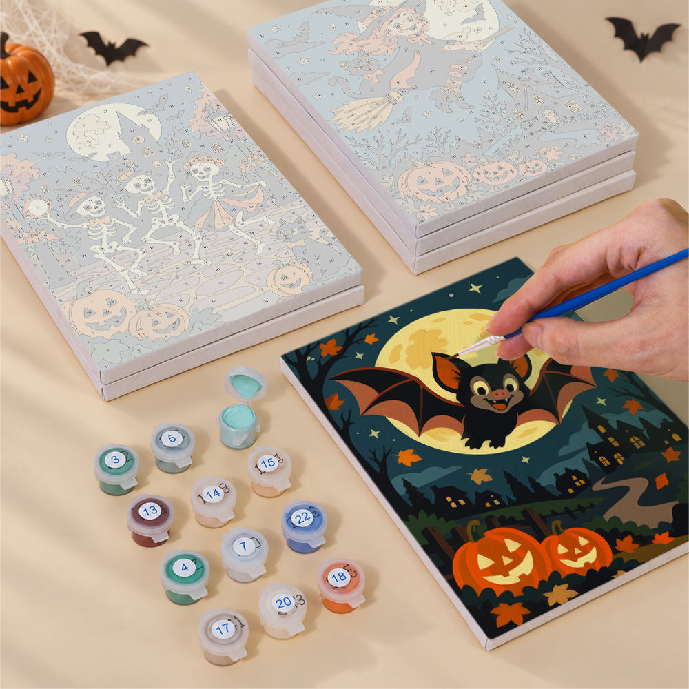 Dancing Skeletons and Scarecrow mini paint by numbers – image 4