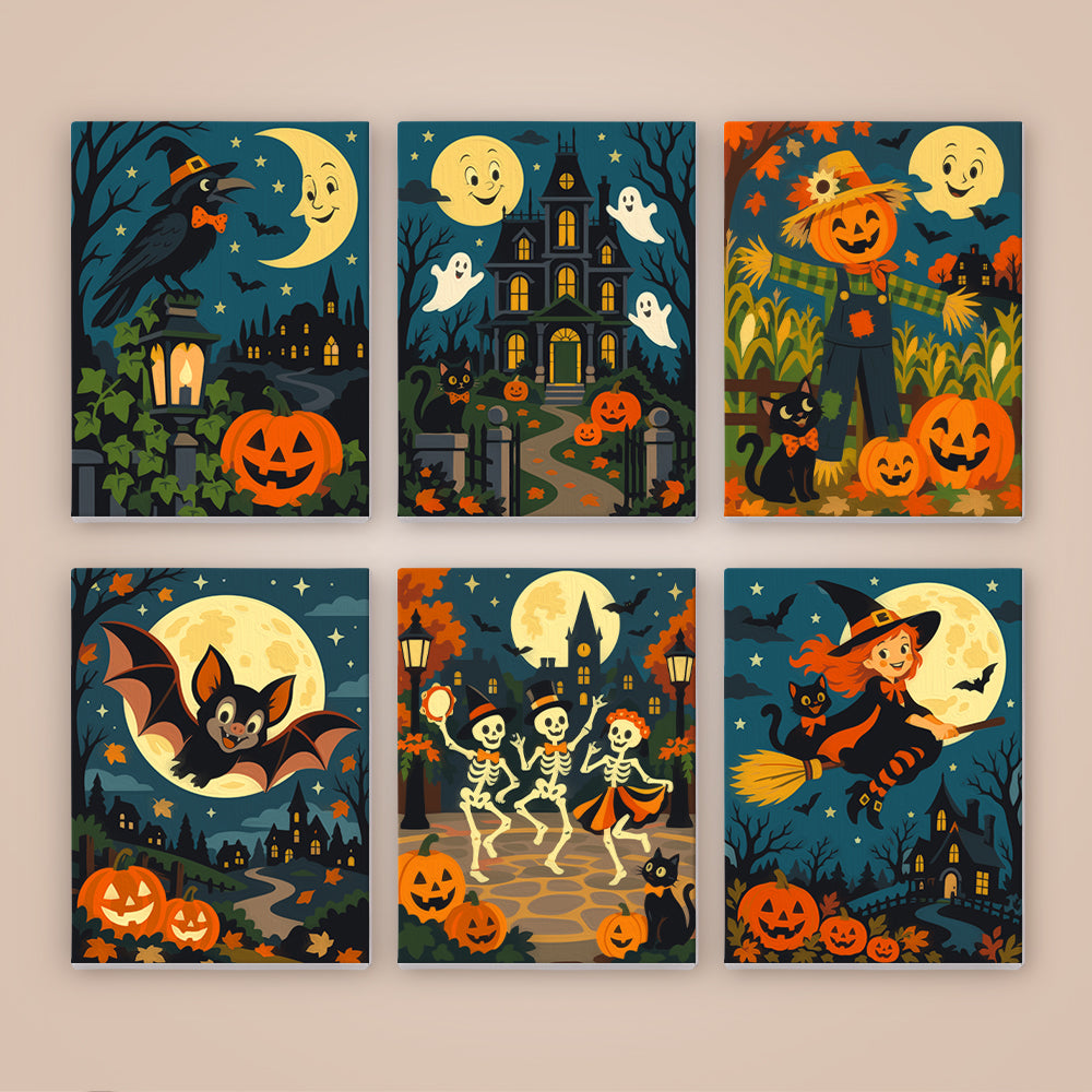 Dancing Skeletons and Scarecrow mini paint by numbers – image 8