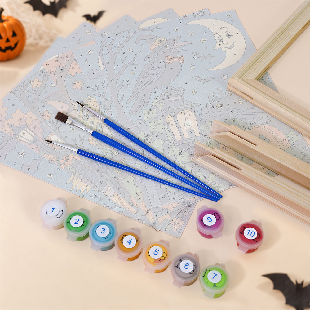 Dancing Skeletons and Scarecrow mini paint by numbers – image 11