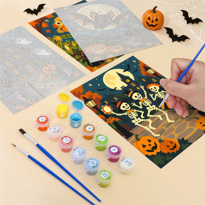 Dancing Skeletons and Scarecrow mini paint by numbers – image 12