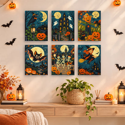Dancing Skeletons and Scarecrow mini paint by numbers – image 14