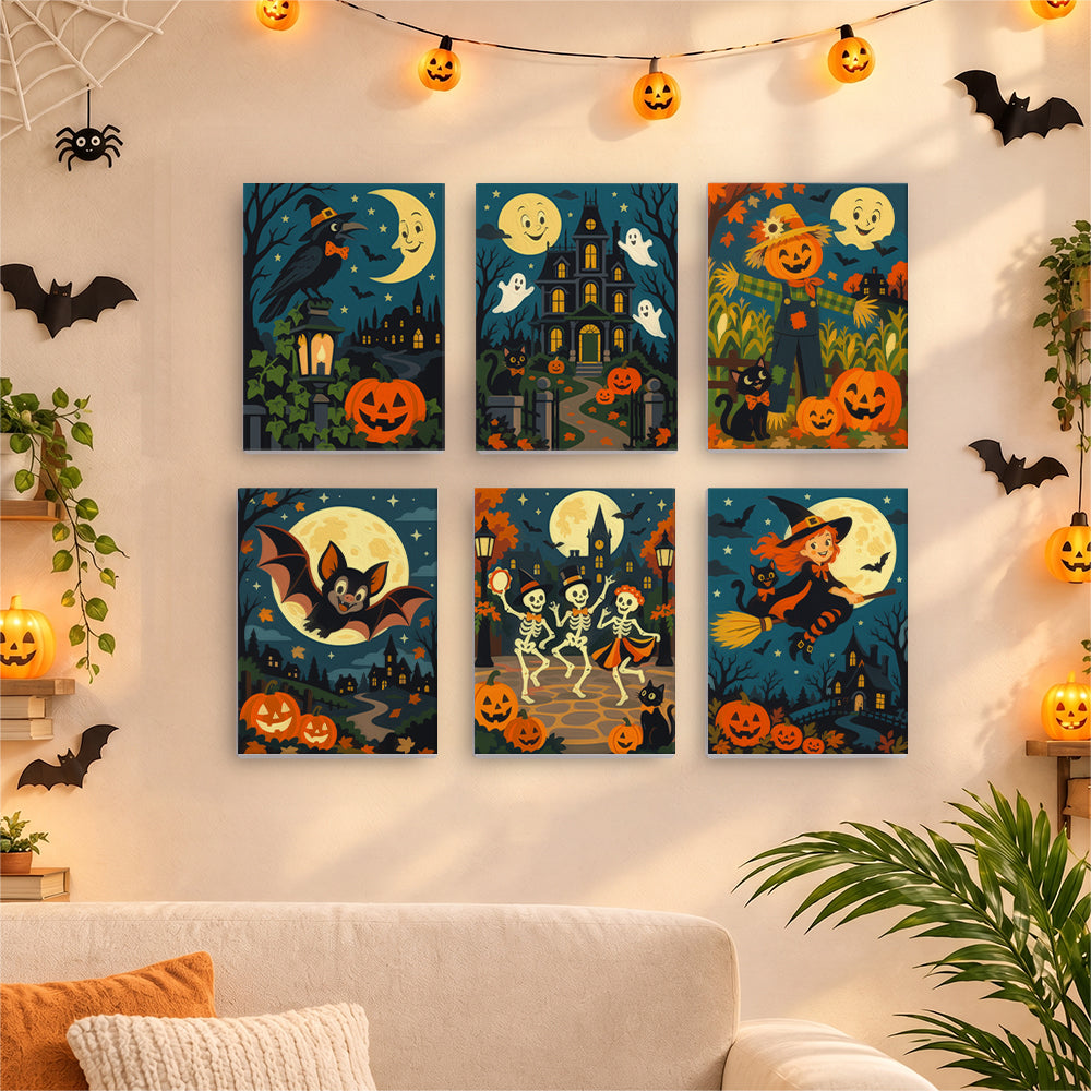 Dancing Skeletons and Scarecrow mini paint by numbers – image 17