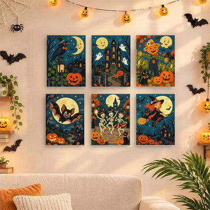 Dancing Skeletons and Scarecrow mini paint by numbers – image 17