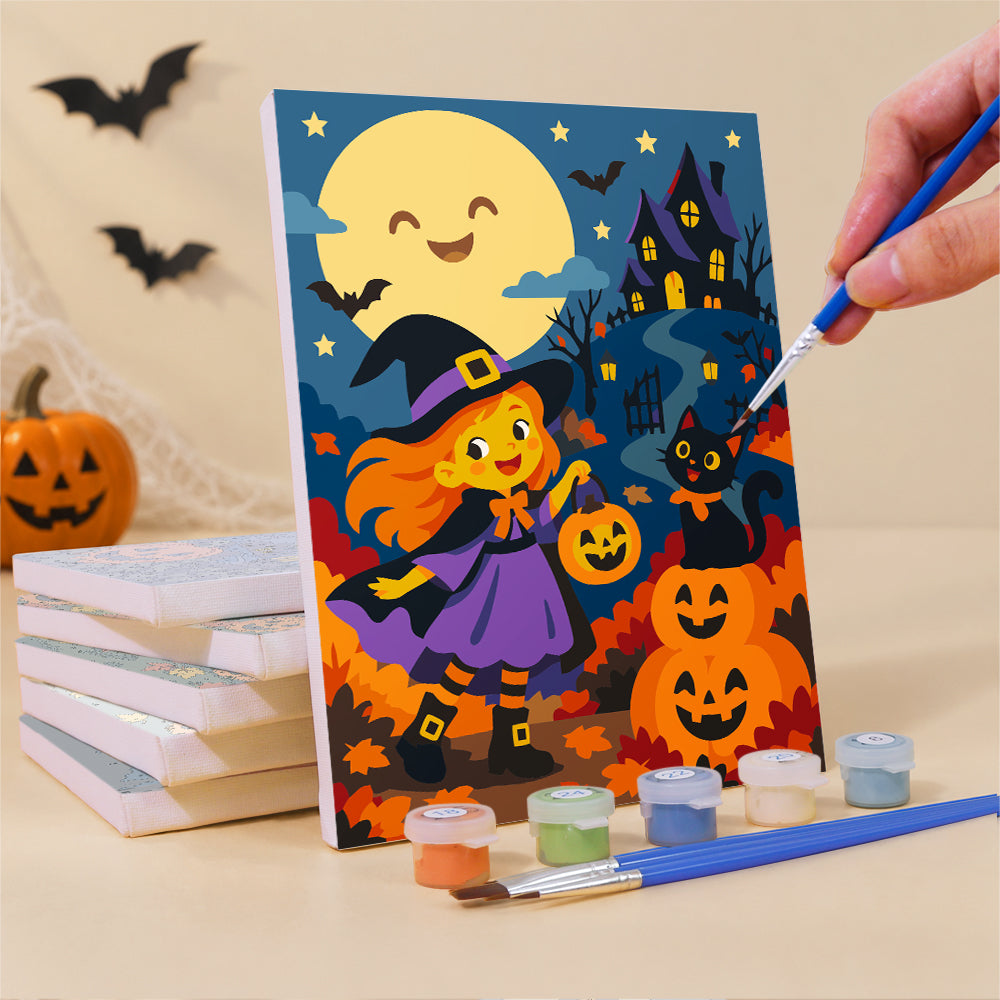 Halloween Night Characters mini paint by numbers – image 3