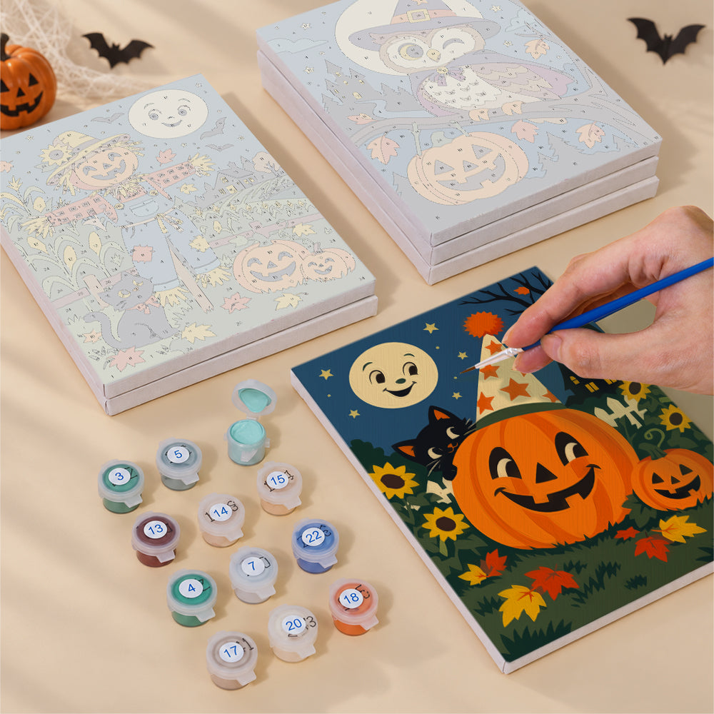 Halloween Night Characters mini paint by numbers – image 4