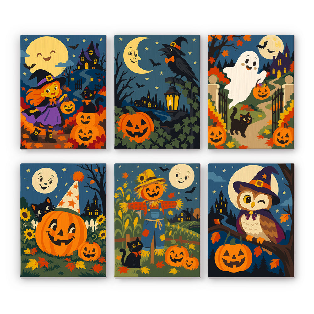 Halloween Night Characters mini paint by numbers – image 7