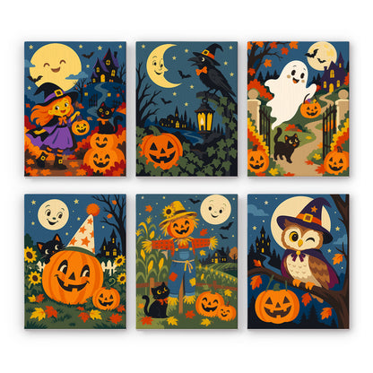 Halloween Night Characters mini paint by numbers – image 7
