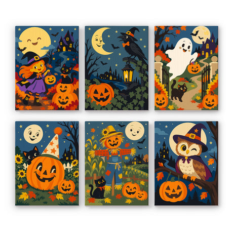 Halloween Night Characters mini paint by numbers – image 7