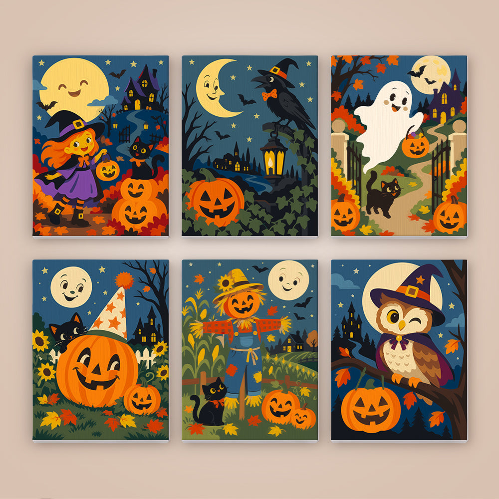 Halloween Night Characters mini paint by numbers – image 8
