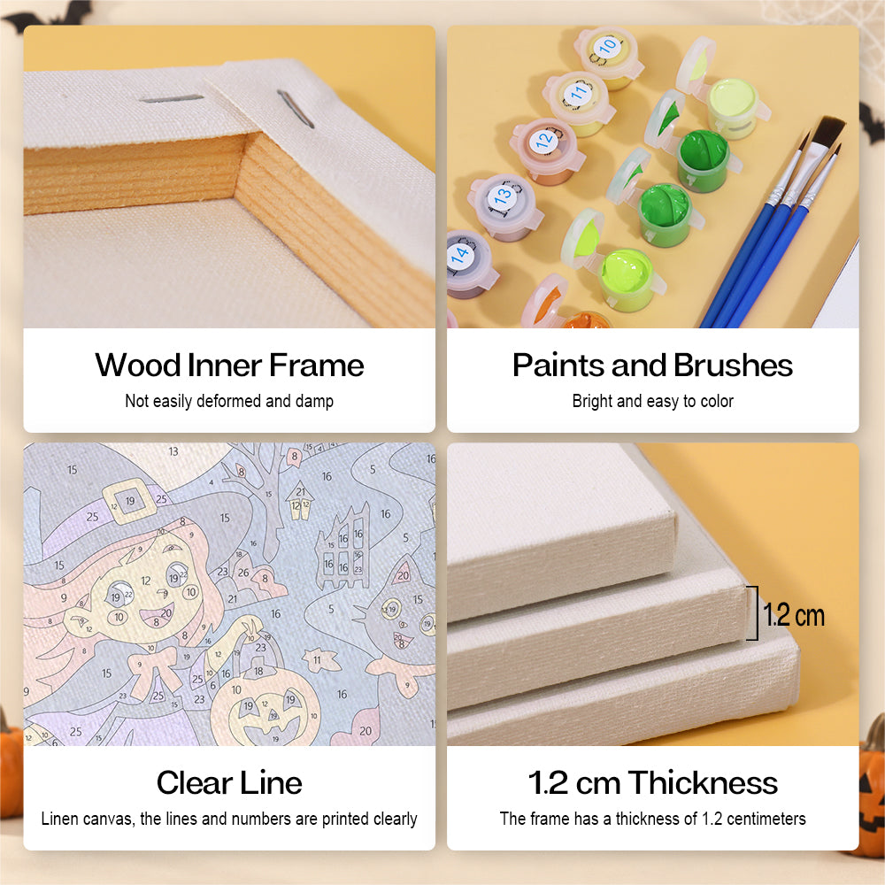 Halloween Night Characters mini paint by numbers – image 9