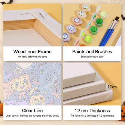 Halloween Night Characters mini paint by numbers – image 9