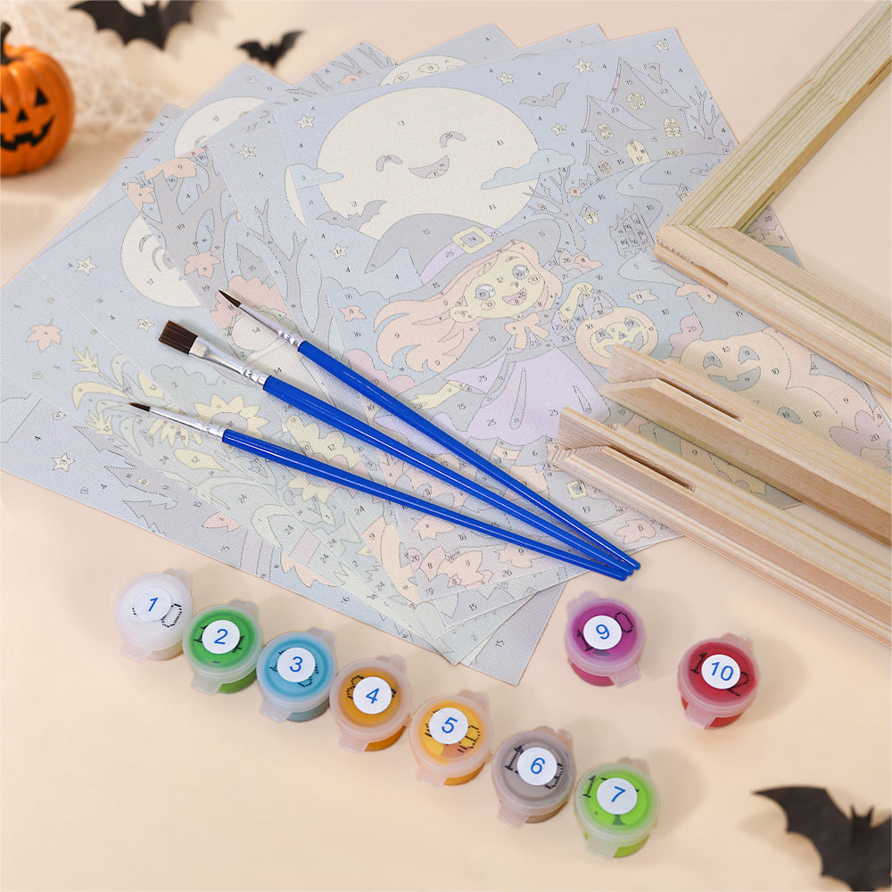 Halloween Night Characters mini paint by numbers – image 11