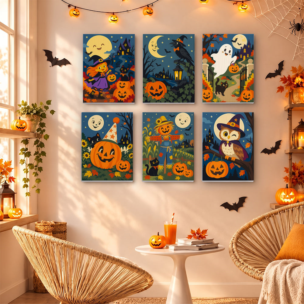 Halloween Night Characters mini paint by numbers – image 16