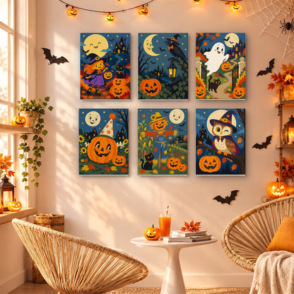 Halloween Night Characters mini paint by numbers – image 16