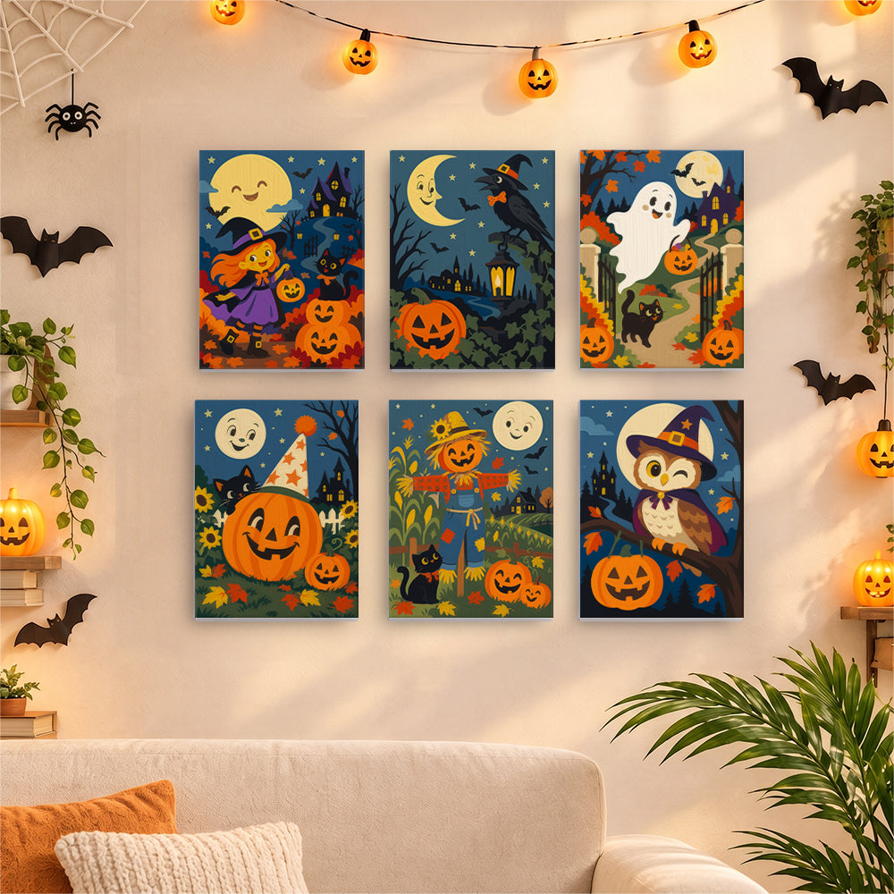 Halloween Night Characters mini paint by numbers – image 17