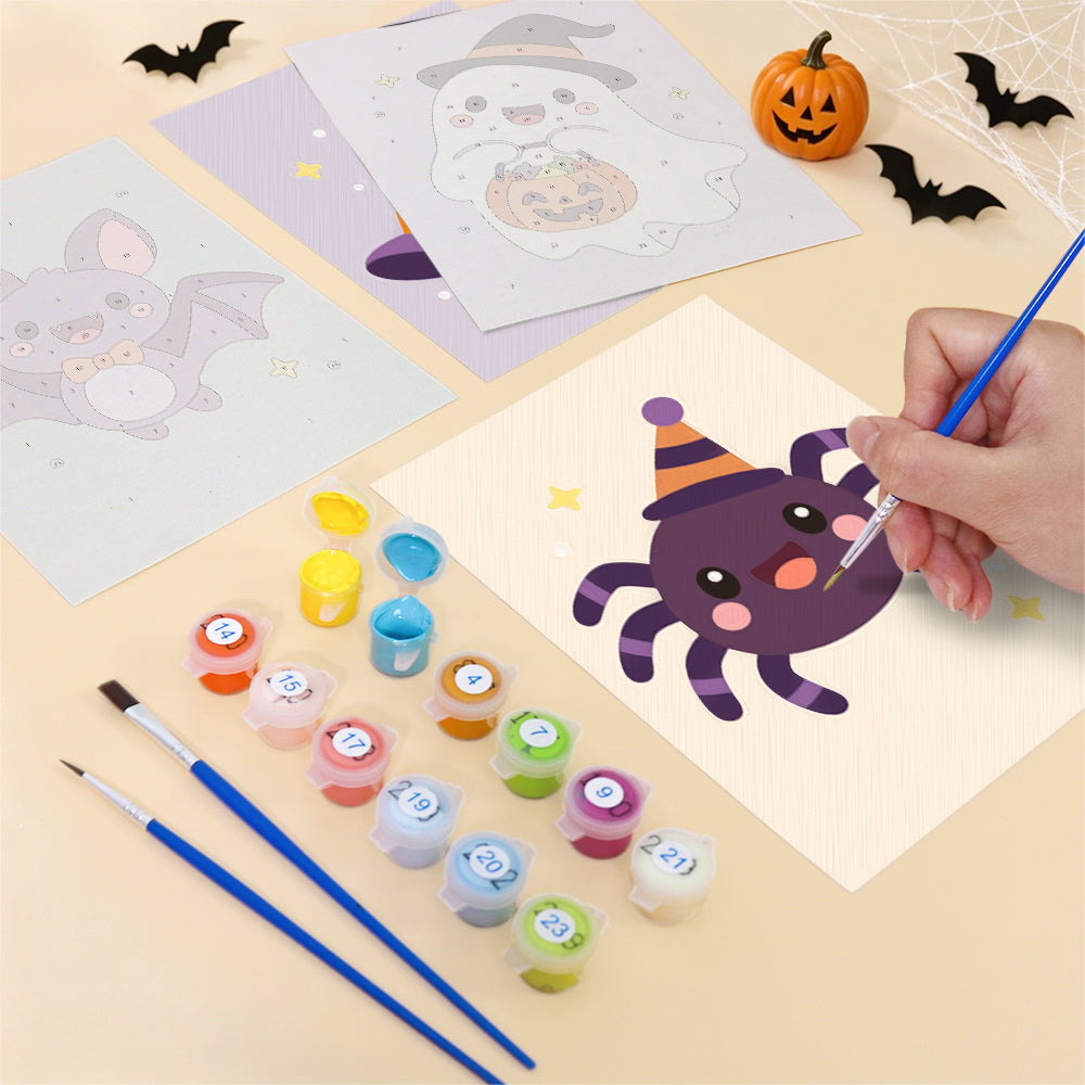 Party Hat Spider and Bat mini paint by numbers – image 12