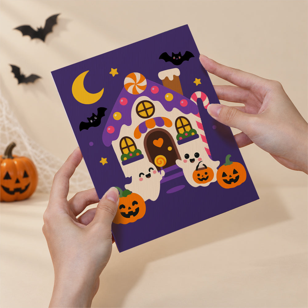 Pumpkin Balloon Ghost Rides mini paint by numbers – image 6