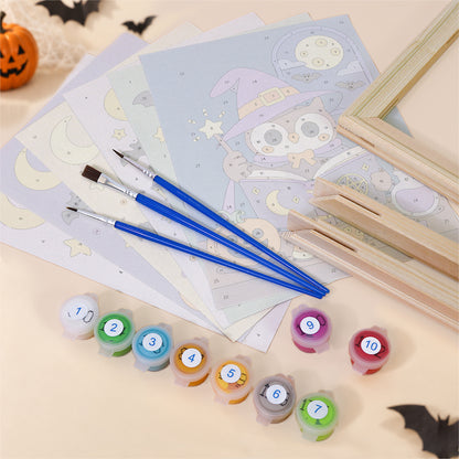Pumpkin Balloon Ghost Rides mini paint by numbers – image 11