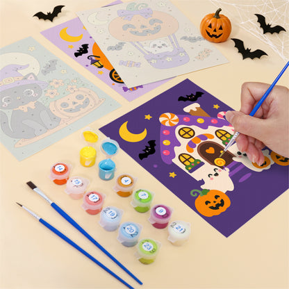 Pumpkin Balloon Ghost Rides mini paint by numbers – image 12